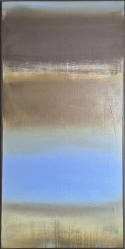 Foggy Morning on the River Shore by Julia Analena Hollmann, Painting for Sale on Select