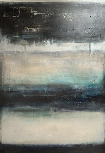 Turquoise Rain by Julia Analena Hollmann, Painting for Sale on Select