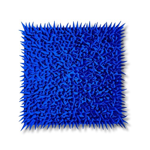 Blue spikes wall sculpture. The desire to be in control #23. by Natasha Kanevski, Painting for Sale on Select
