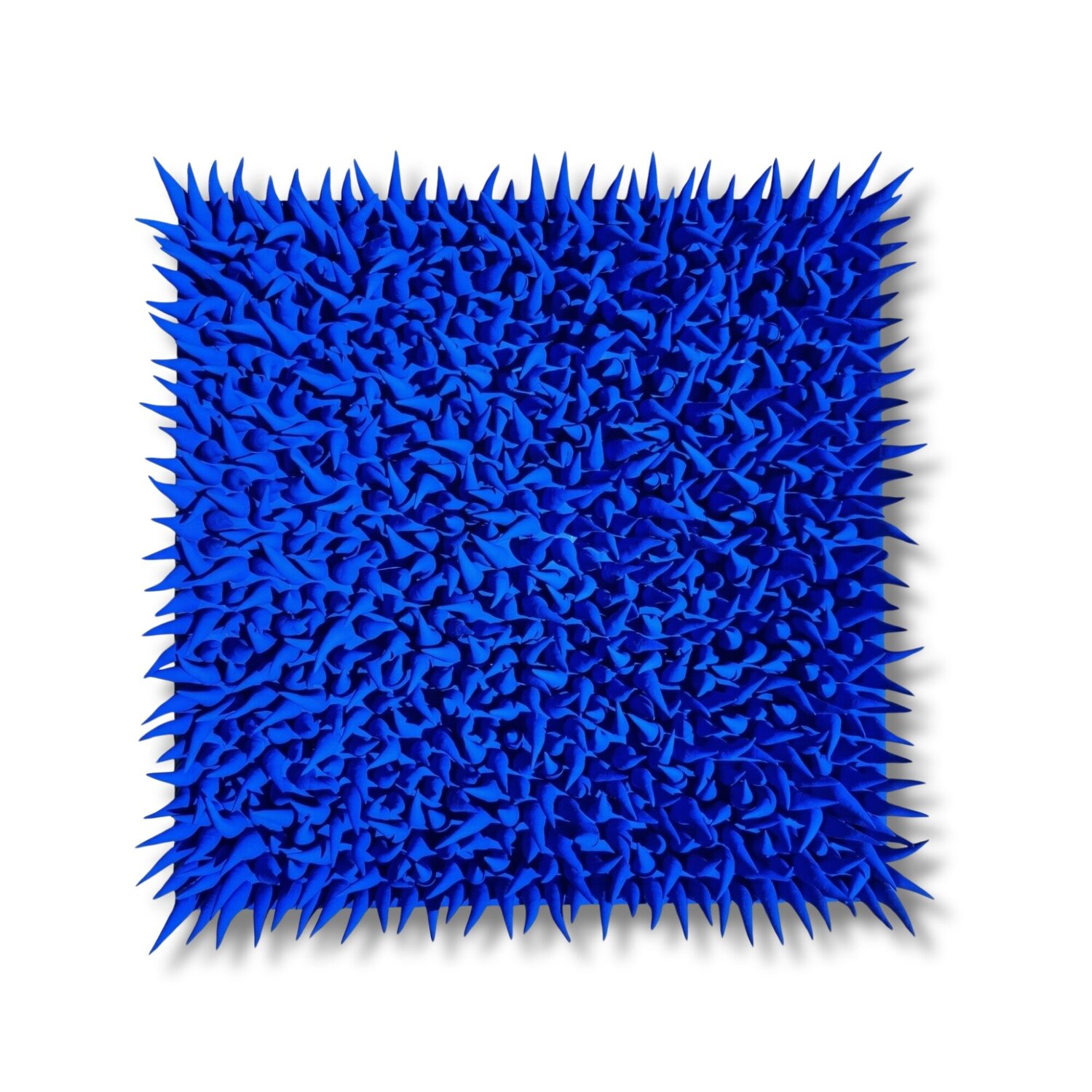 Blue spikes wall sculpture. The desire to be in control #23. Natasha Kanevski Original painting for sale