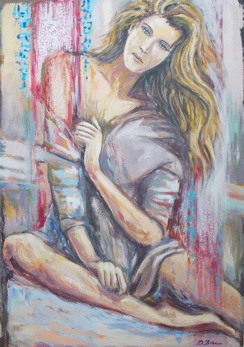 Capelli biondi by Daniele Bianco, Painting for Sale on Select