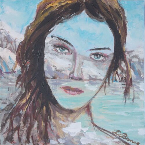 Il ghiacciaio si scioglie 1 bozzetto preparatorio by Daniele Bianco, Painting for Sale on Select