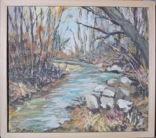 Ruscello nel sottobosco by Daniele Bianco, Painting for Sale on Select