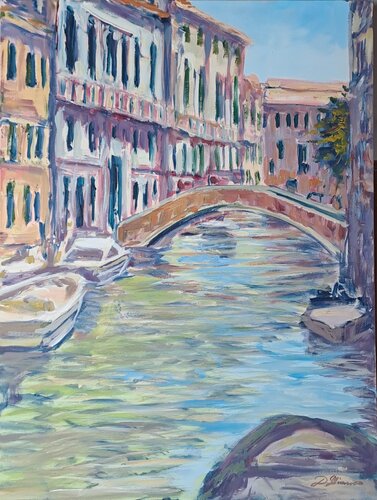 Riflessi sul canale by Daniele Bianco, Painting for Sale on Select