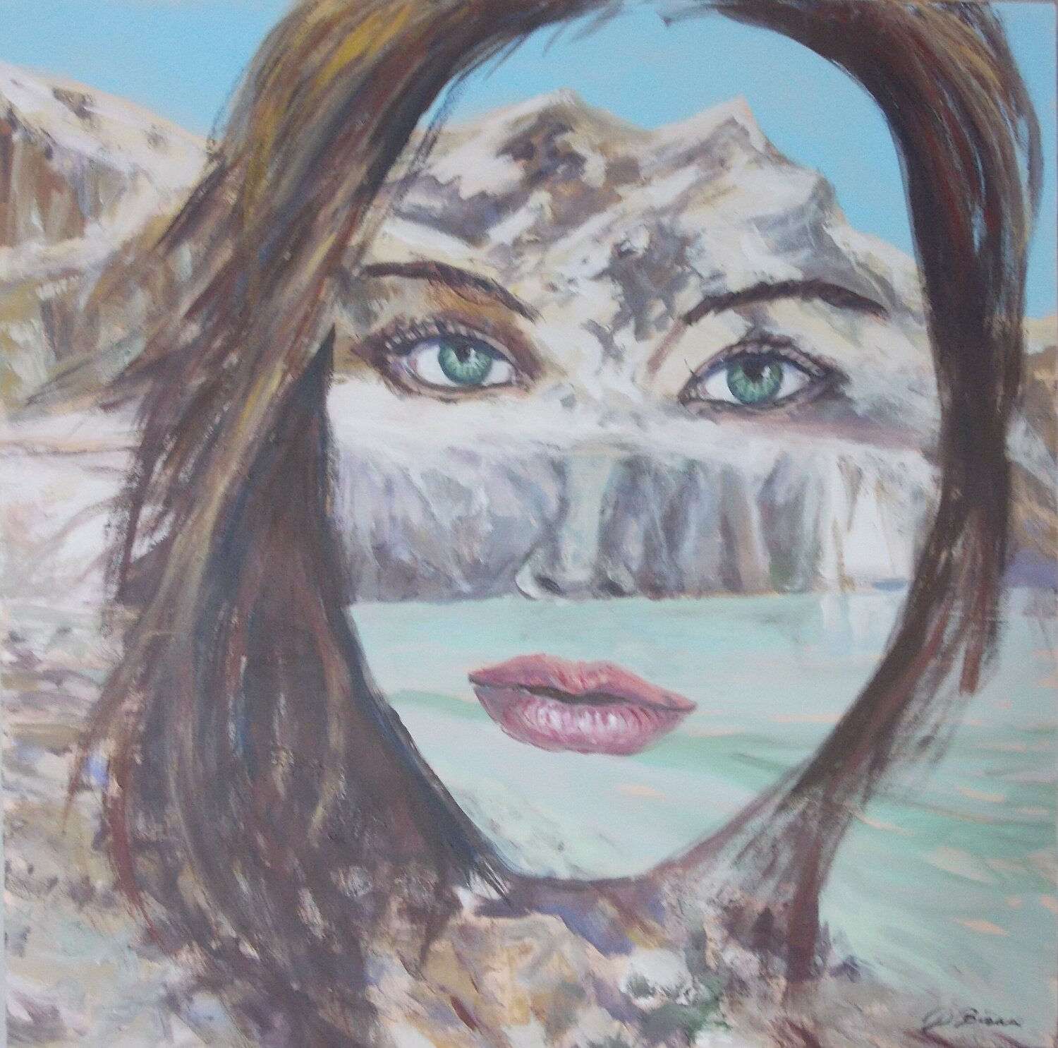 Il ghiacciaio si scioglie 4 Daniele Bianco Original painting for sale