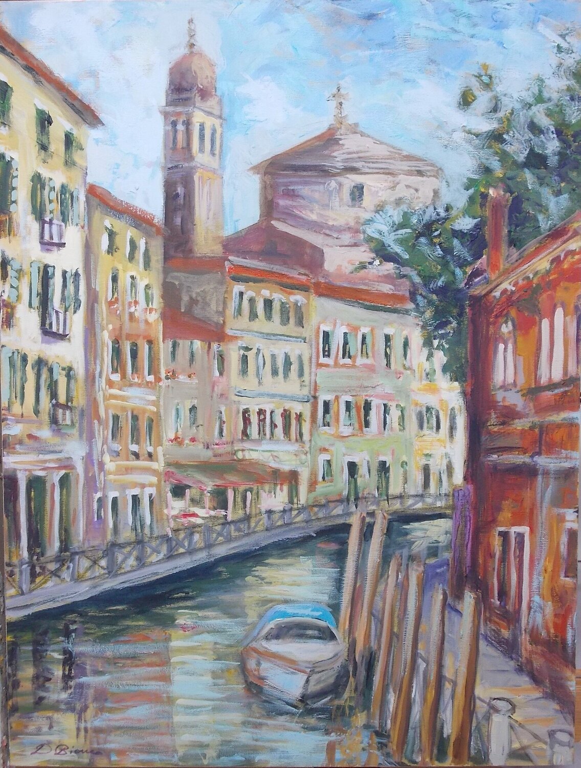 Il rio Novo Daniele Bianco Original painting for sale