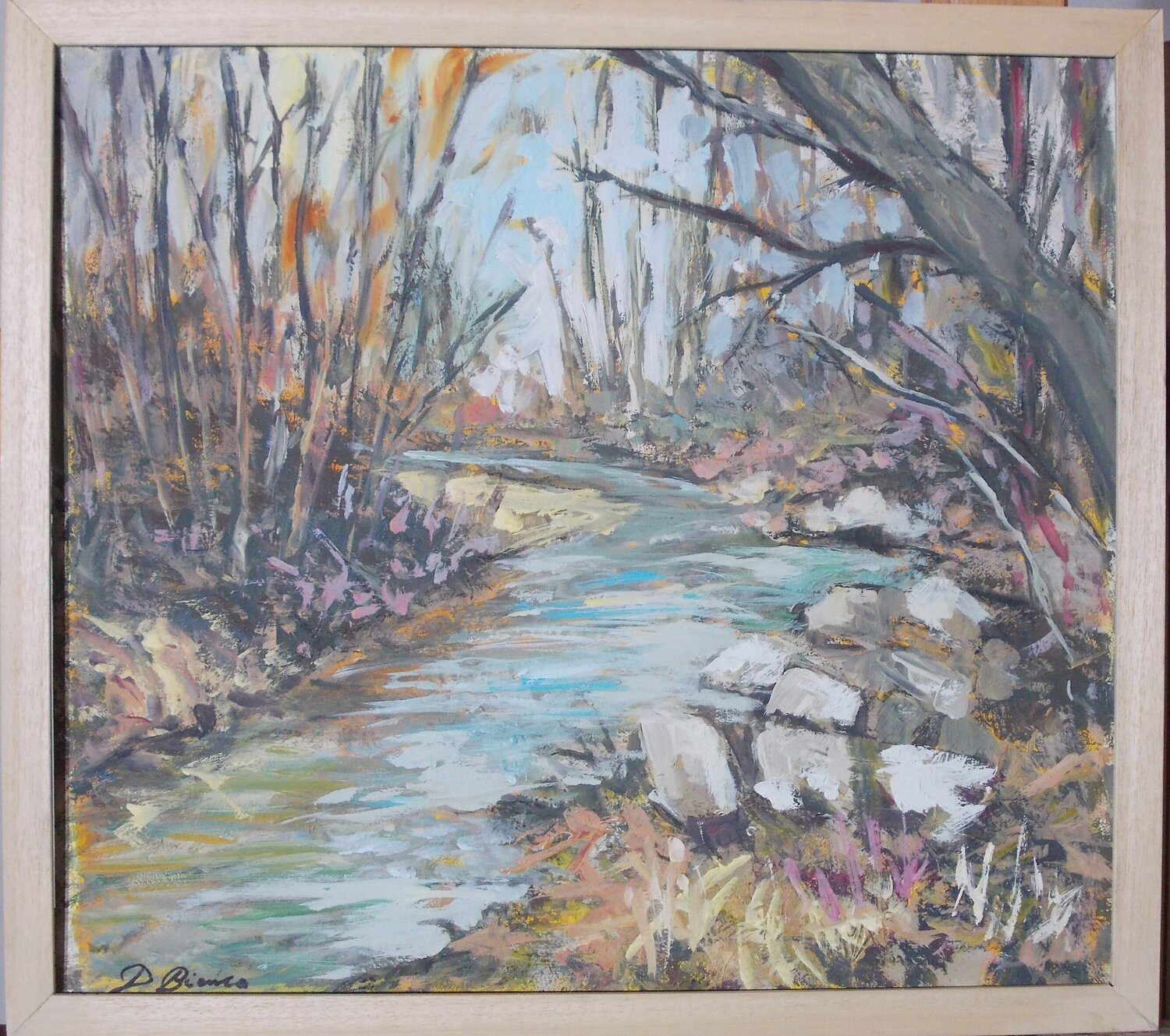 Ruscello nel sottobosco Daniele Bianco Original painting for sale