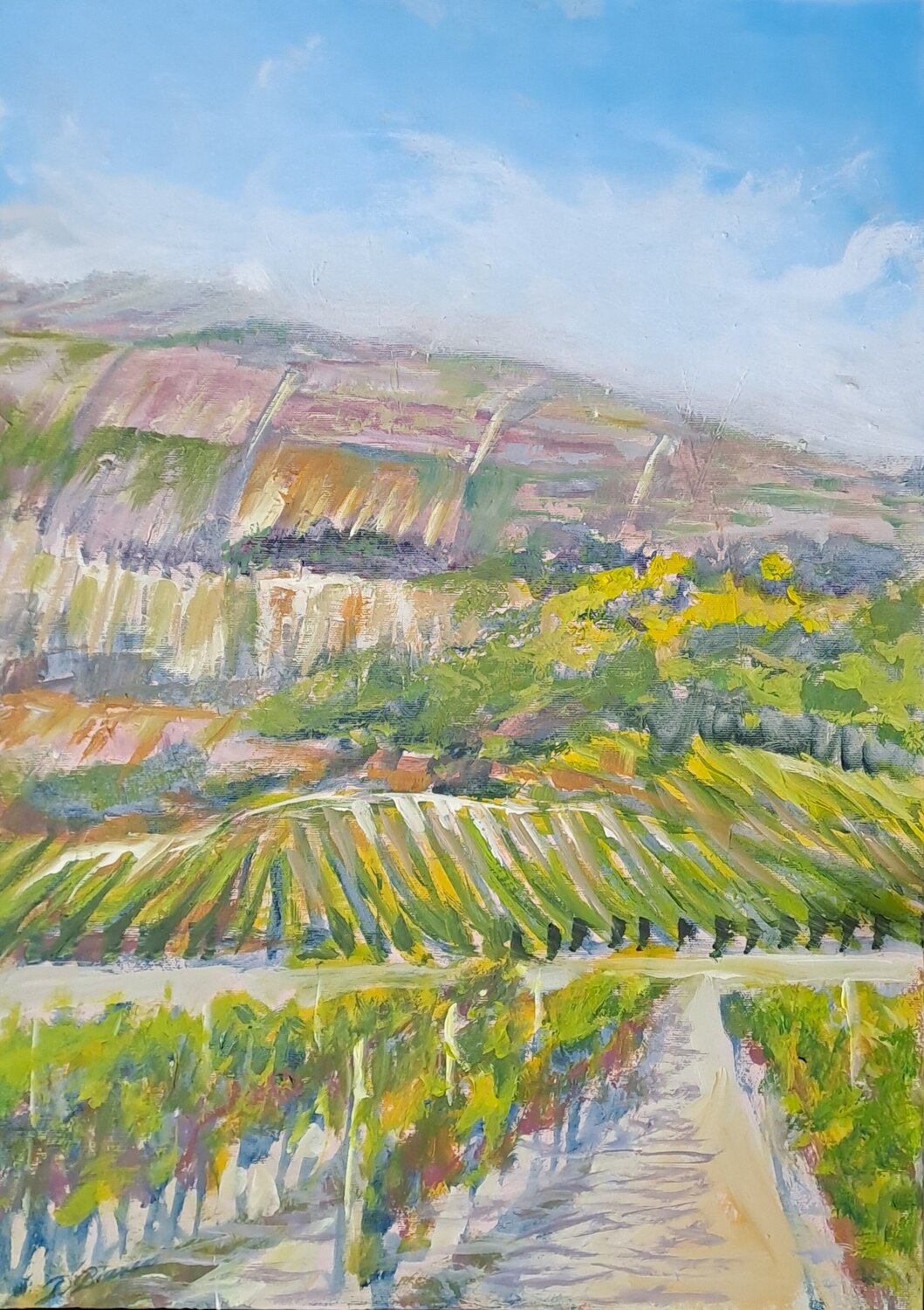 Vigne nel Roero Daniele Bianco Original painting for sale