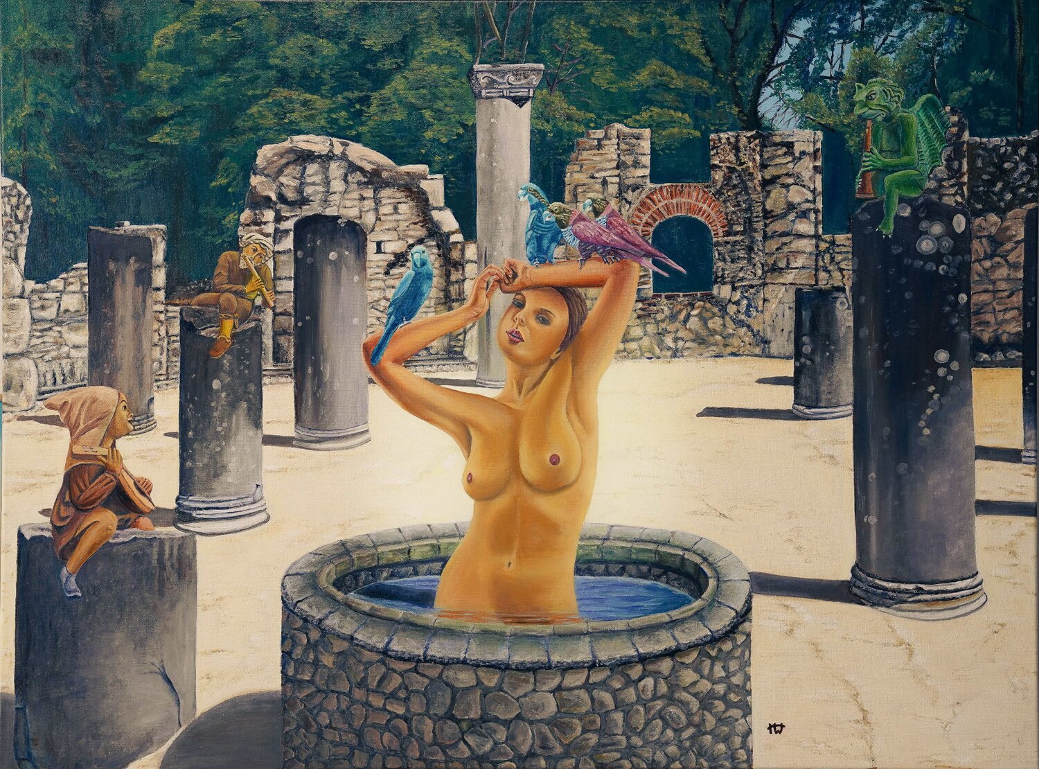 WATERNIMF Ron Westerweel Original painting for sale