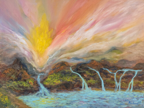 Creation of Land by Richard Chiang, Painting for Sale on Select