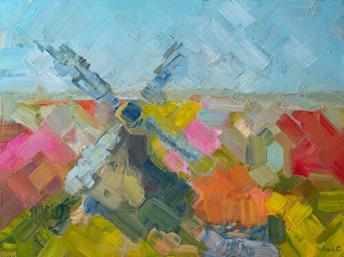 Invigorating Wind by Richard Chiang, Painting for Sale on Select