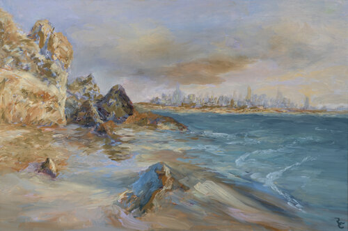 Serene Corner of Chicago von Richard Chiang, Malerei kaufen auf Select