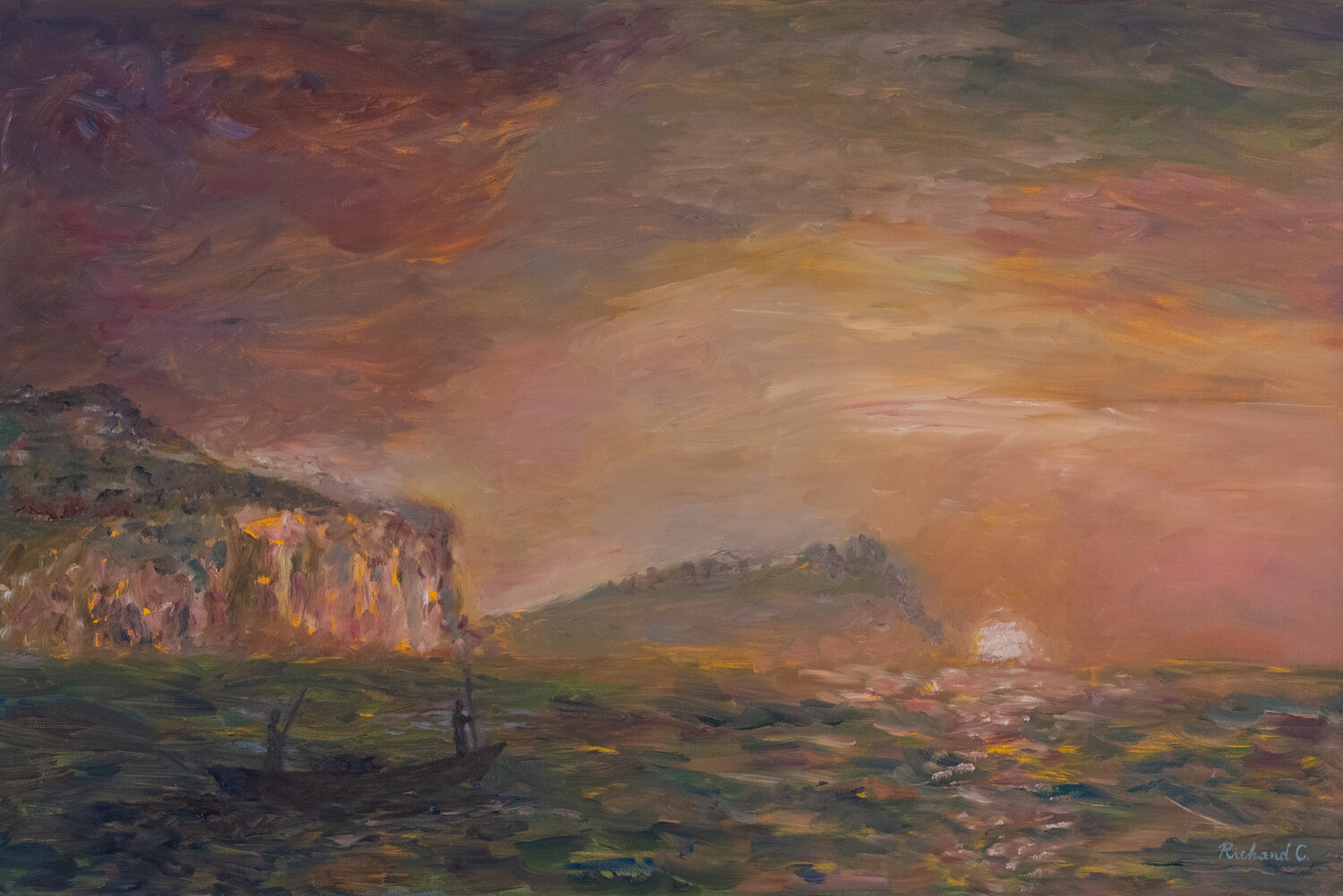 Sun Will Rise Richard Chiang Original painting for sale