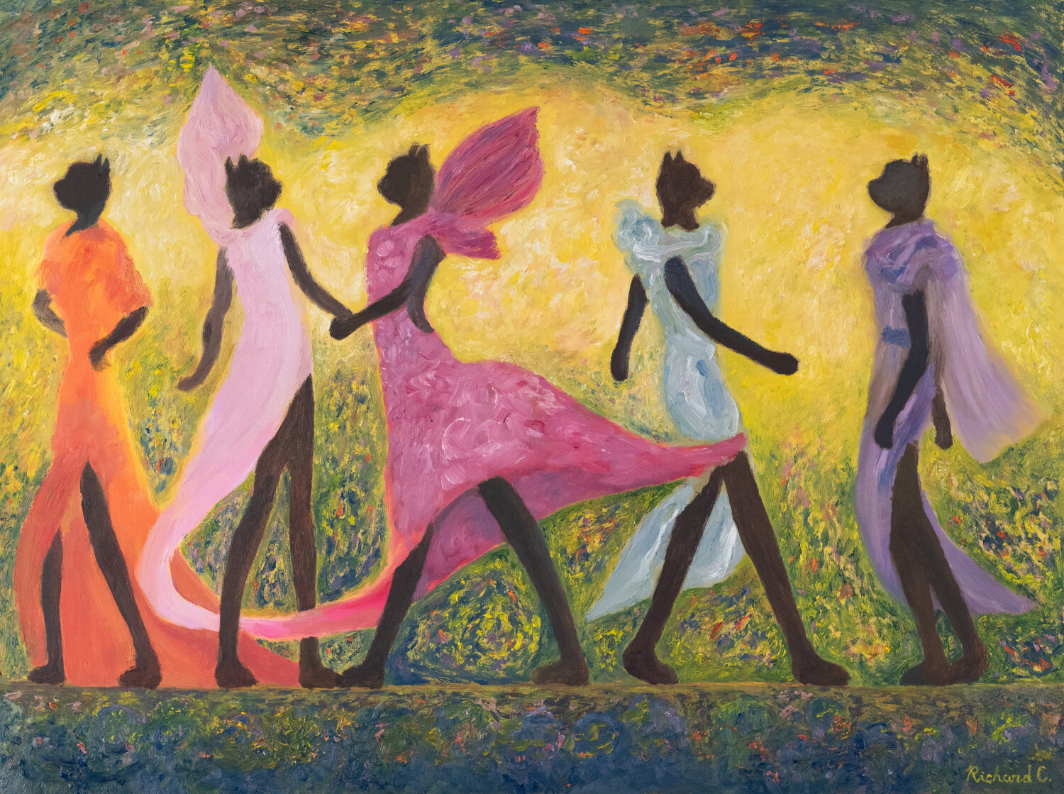 Catwalk Richard Chiang Original painting for sale