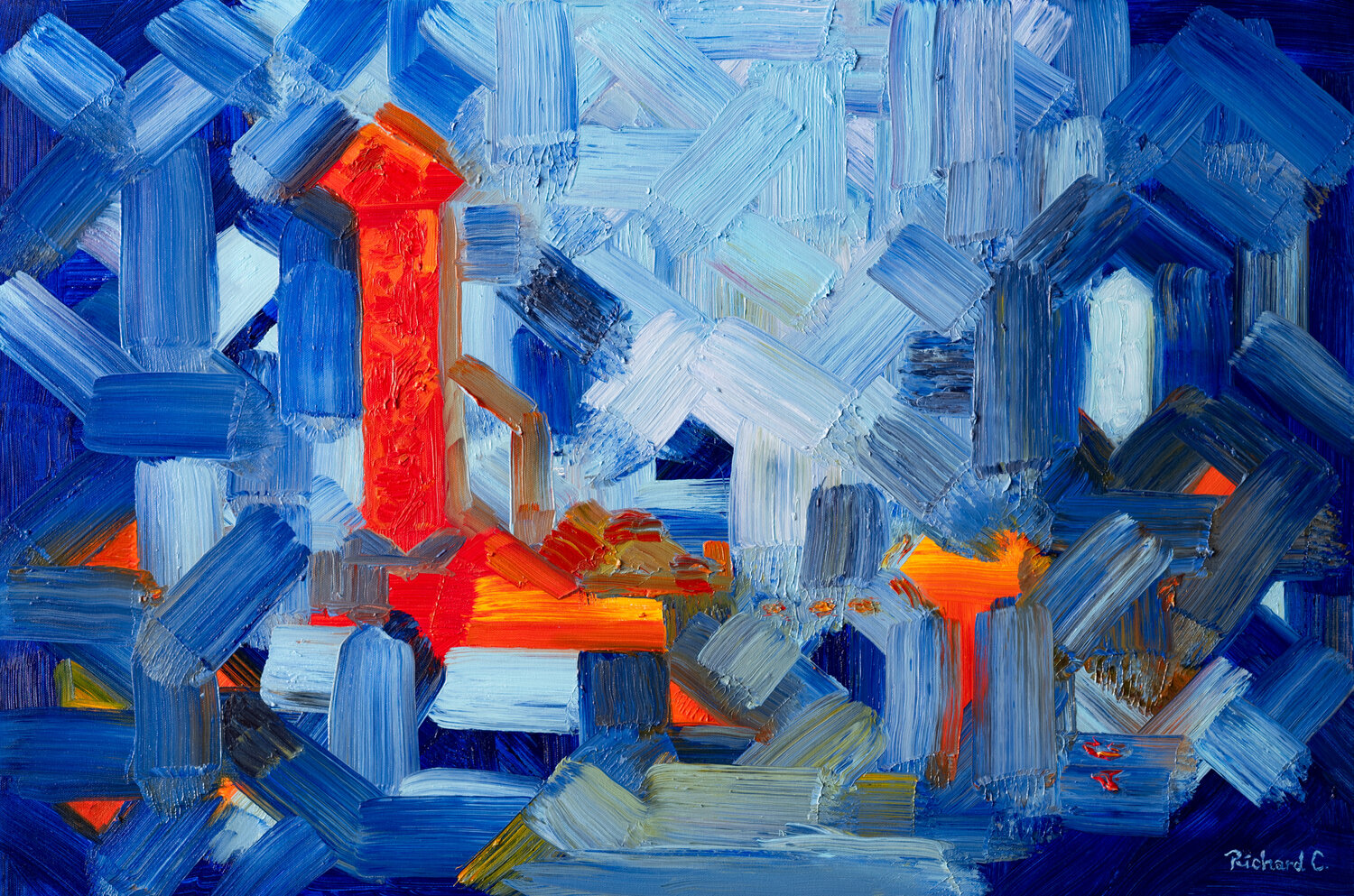 Nocturne Richard Chiang Original painting for sale