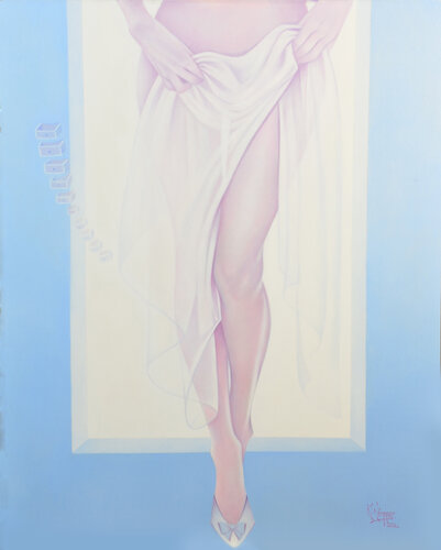 Secrets in flight by Katalin Nemethy, Painting for Sale on Select