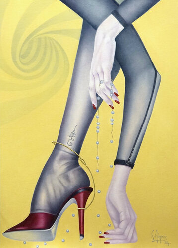 Falling Apart by Katalin Nemethy, Painting for Sale on Select