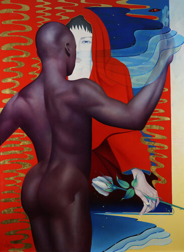 Opposite Energies by Katalin Nemethy, Painting for Sale on Select