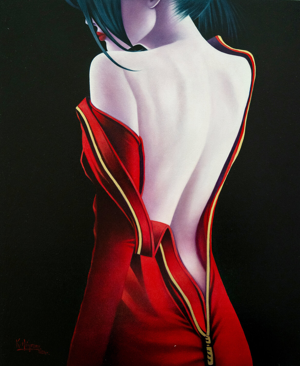 Ruby Tuesday Katalin Nemethy Original painting for sale