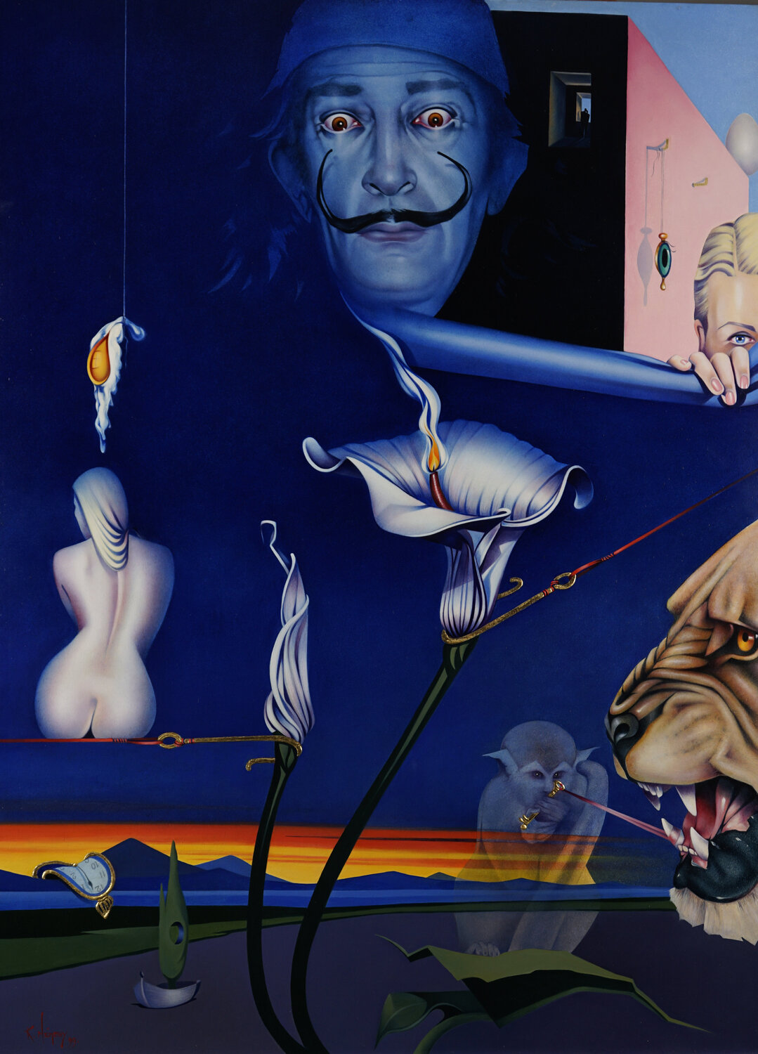 Homage for Dali Katalin Nemethy Original painting for sale