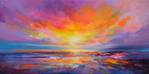 Glowing Sunset by Behshad Arjomandi, Painting for Sale on Select