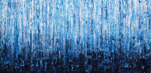 Dreamscape in Blue by Behshad Arjomandi, Painting for Sale on Select