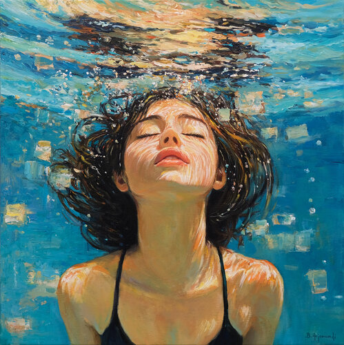 Underwater Reverie by Behshad Arjomandi, Painting for Sale on Select