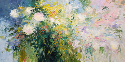 Blooming Through Spring Light by Behshad Arjomandi, Painting for Sale on Select