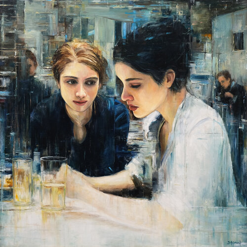 Between Words by Behshad Arjomandi, Painting for Sale on Select