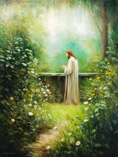 Jesus in the Garden by Behshad Arjomandi, Painting for Sale on Select