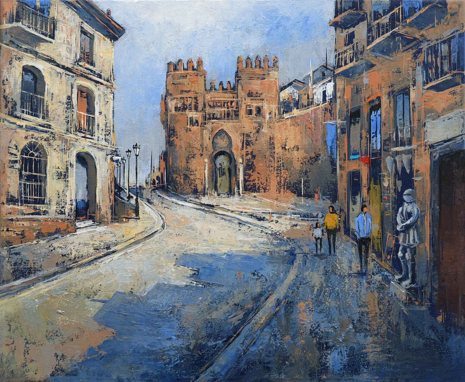 Medieval Toledo Behshad Arjomandi Original painting for sale