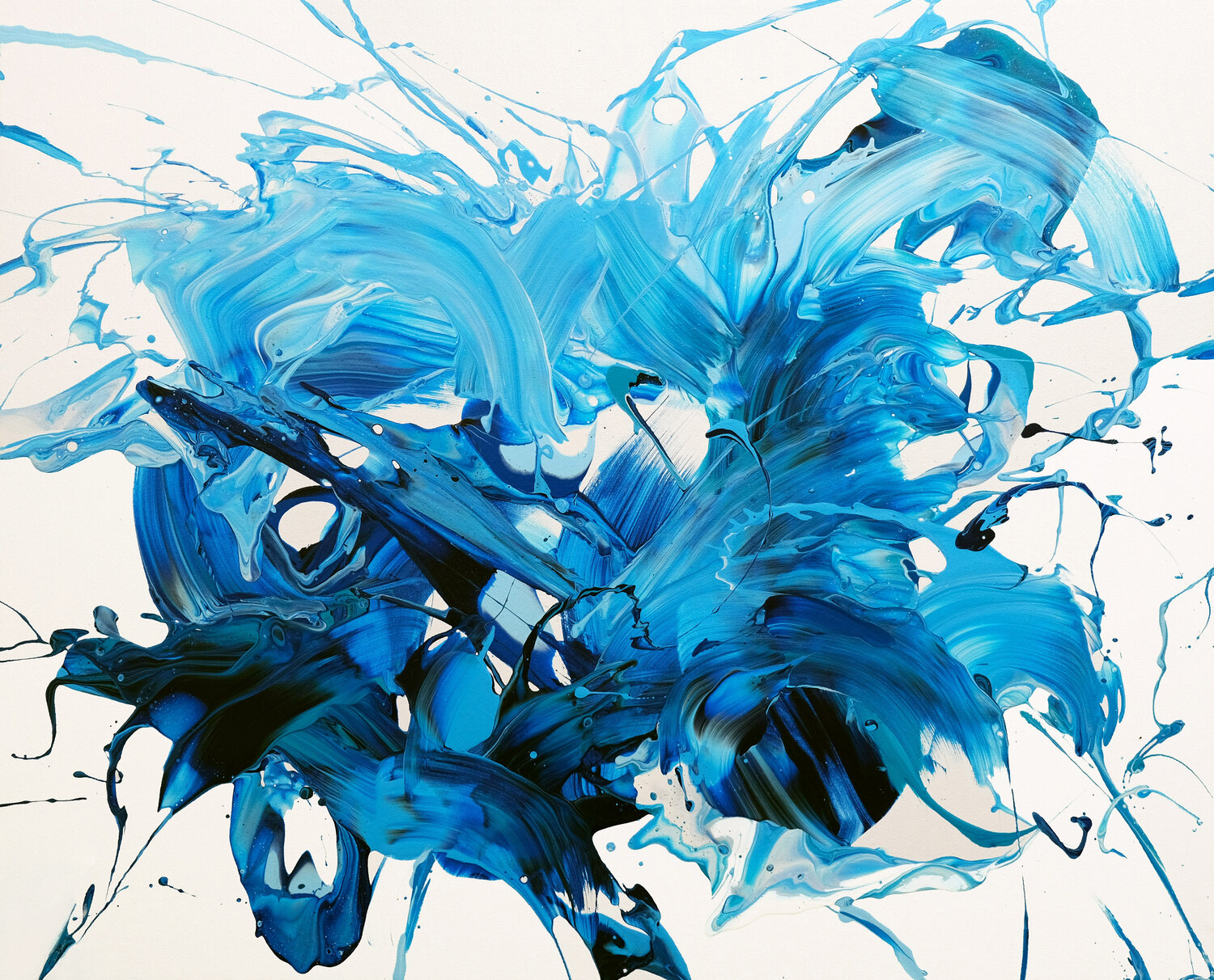 Blue Expressions III Behshad Arjomandi Original painting for sale