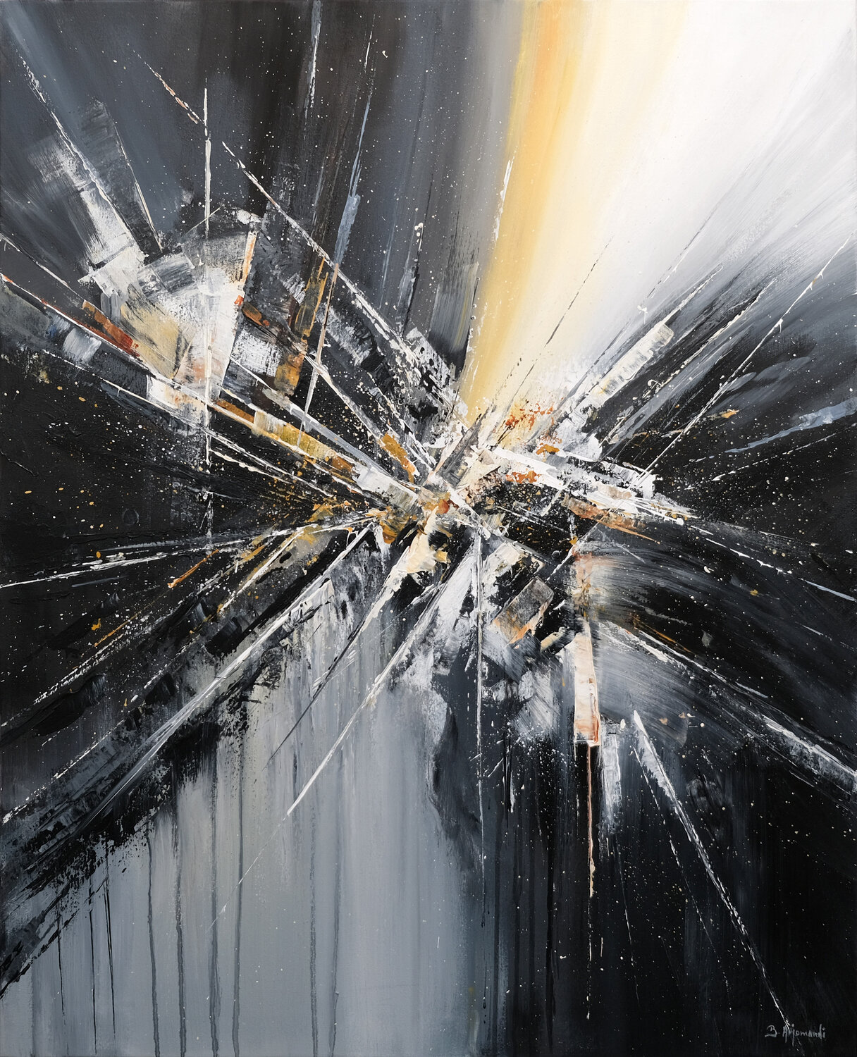 Navigating The Cosmos Behshad Arjomandi Original painting for sale