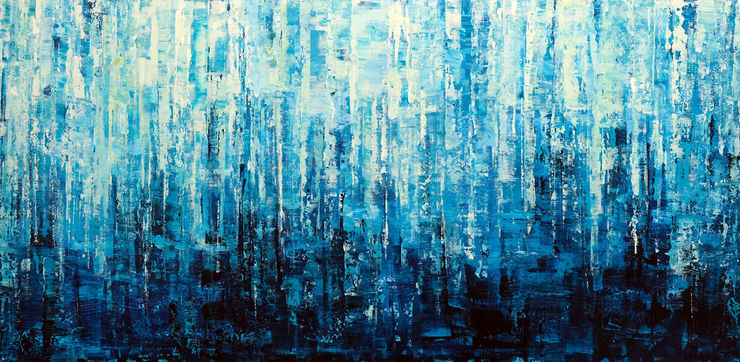 Turquoise Dreamscape II Behshad Arjomandi Original painting for sale