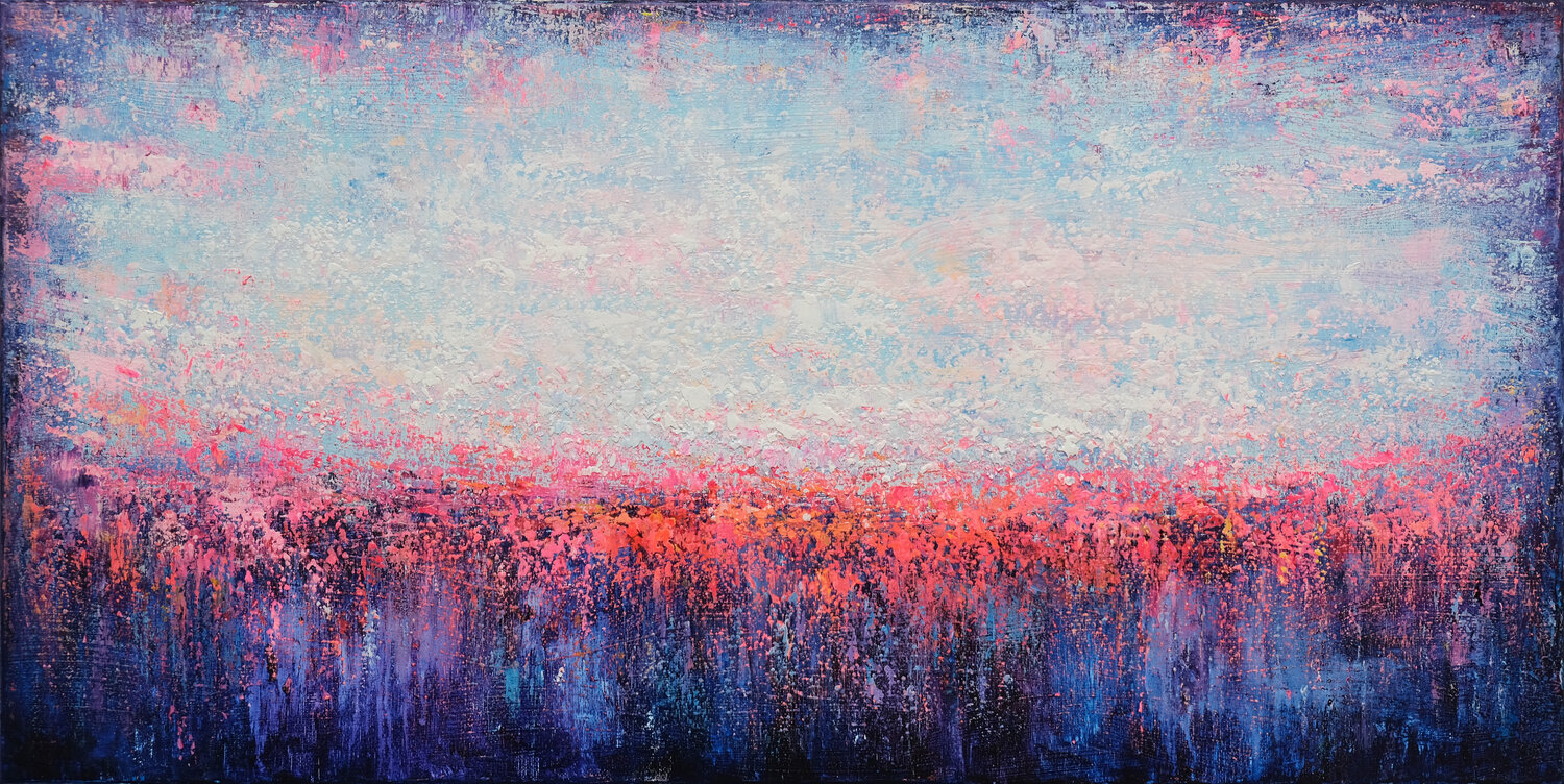 Dreamy colors of a sunset Behshad Arjomandi Original painting for sale