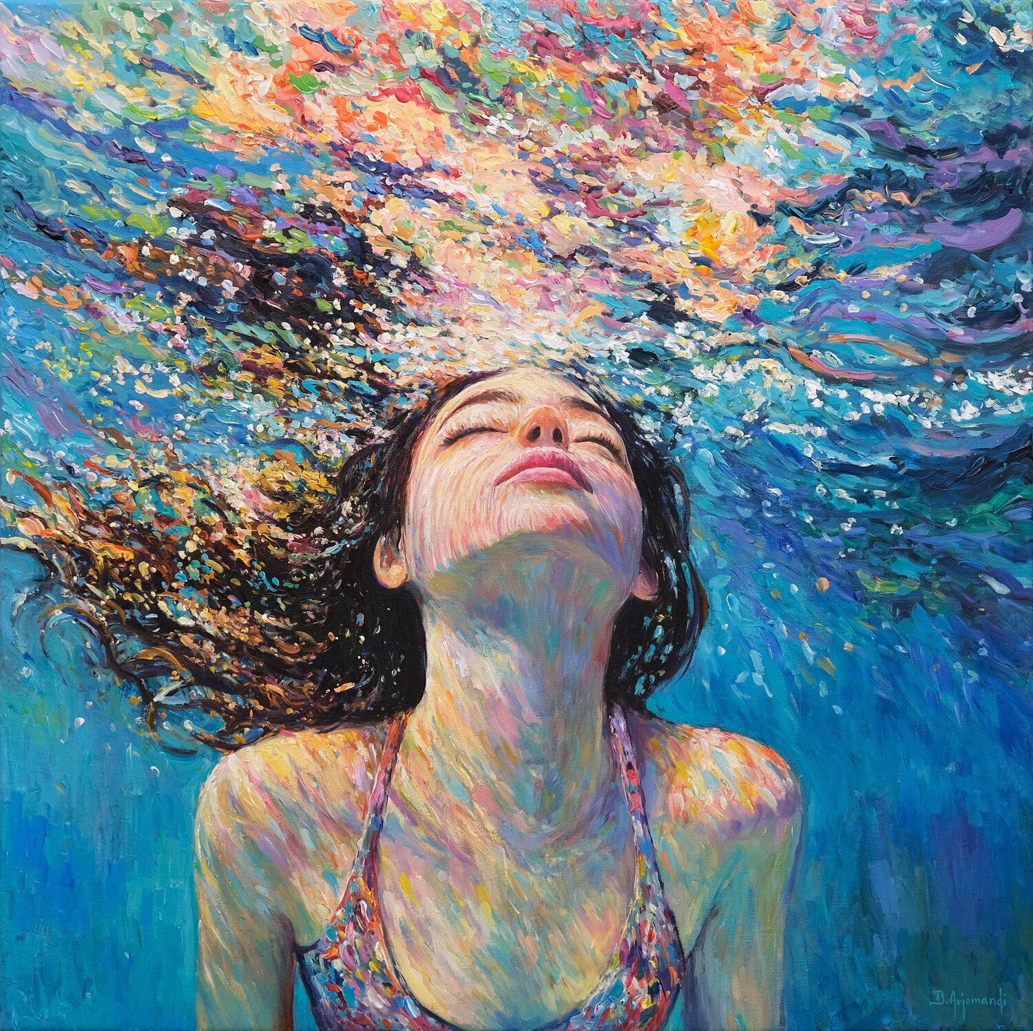 The Surface of a Dream Behshad Arjomandi Original painting for sale