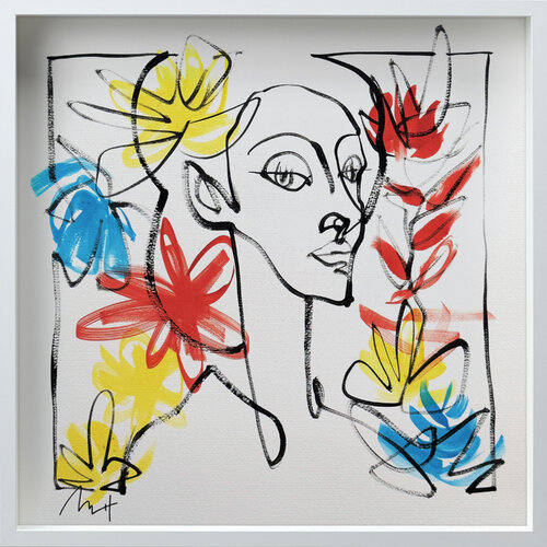 Untitled Portrait Drawing No. 2 (Framed) by Mario Henrique, Painting for Sale on Select