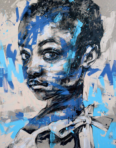 The Blue Child by Mario Henrique, Painting for Sale on Select