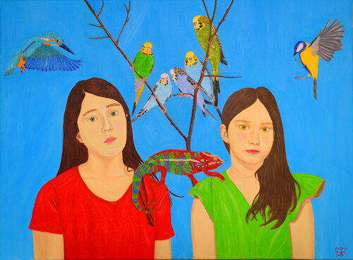 Amies pour la vie by Victoria Stagni, Painting for Sale on Select