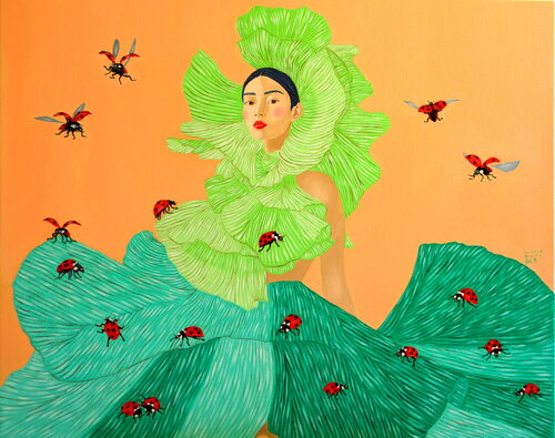 Ladybug by Victoria Stagni, Painting for Sale on Select