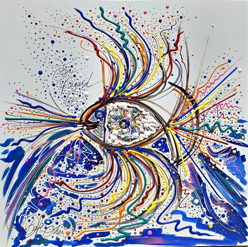 Ton Regard Bleu by David Onen, Painting for Sale on Select
