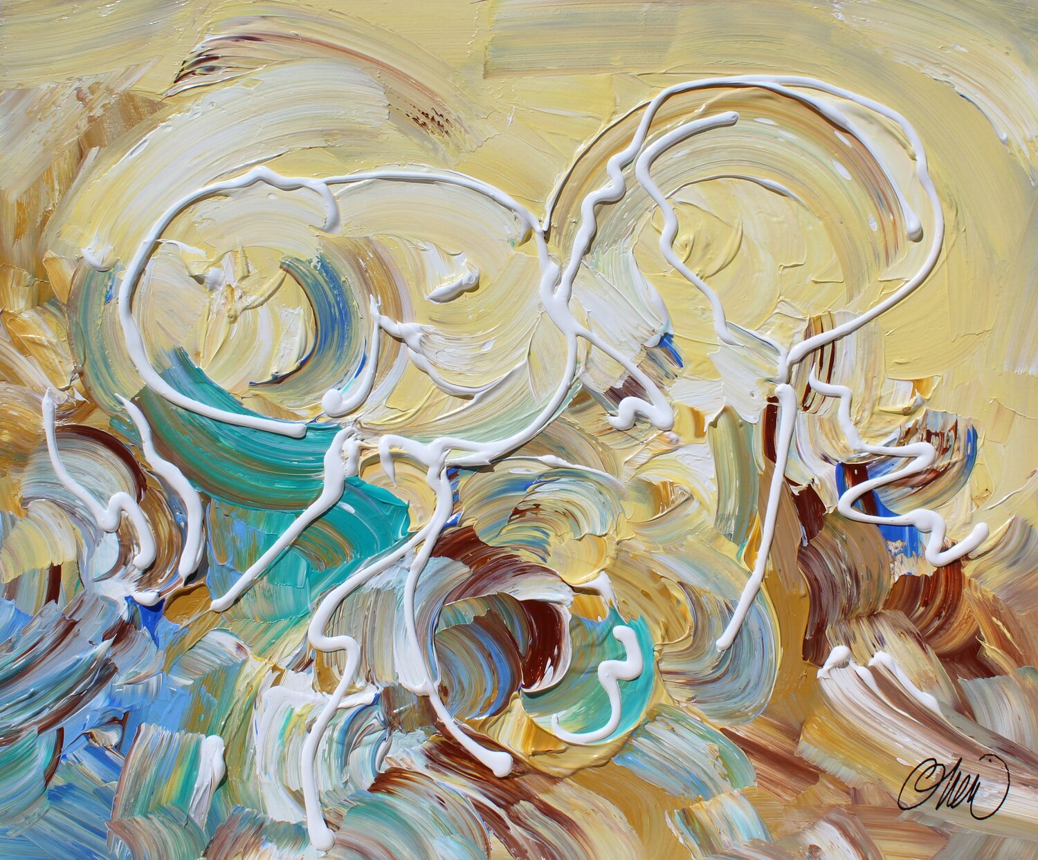 LES FLEURS DU PRINTEMPS David Onen Original painting for sale