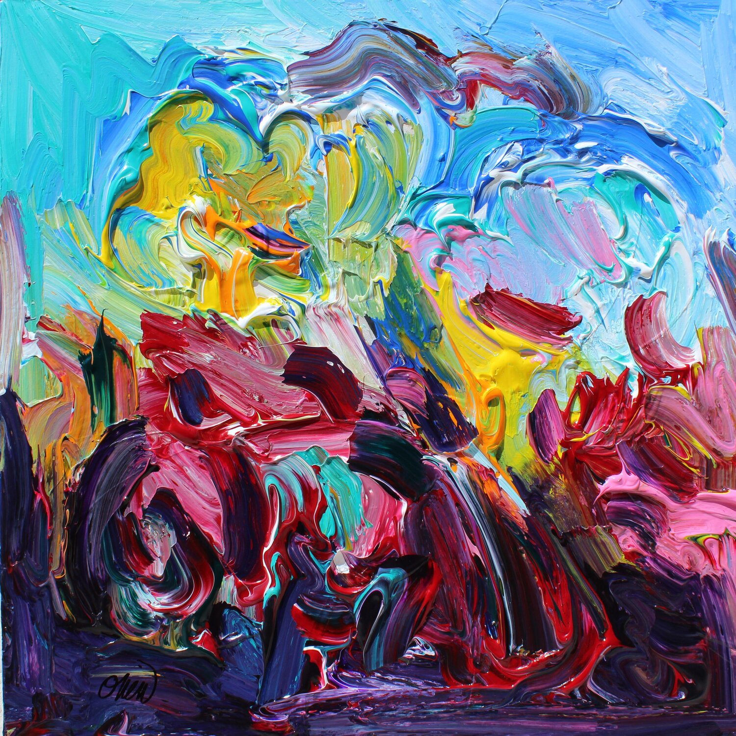 L'ELEVATION DE LA JOIE David Onen Original painting for sale