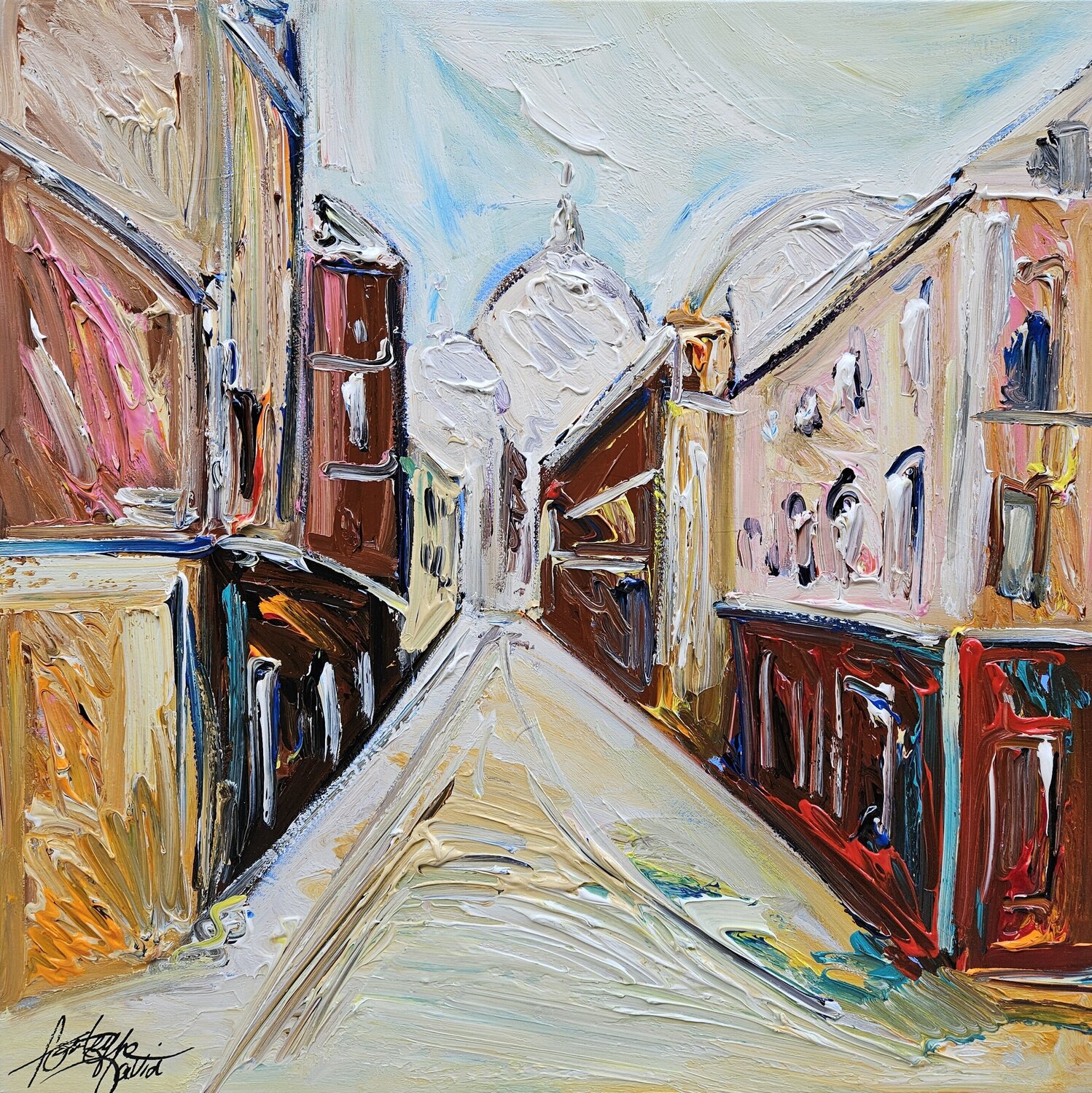 Paris ton Visage et l'Amour David Onen Original painting for sale