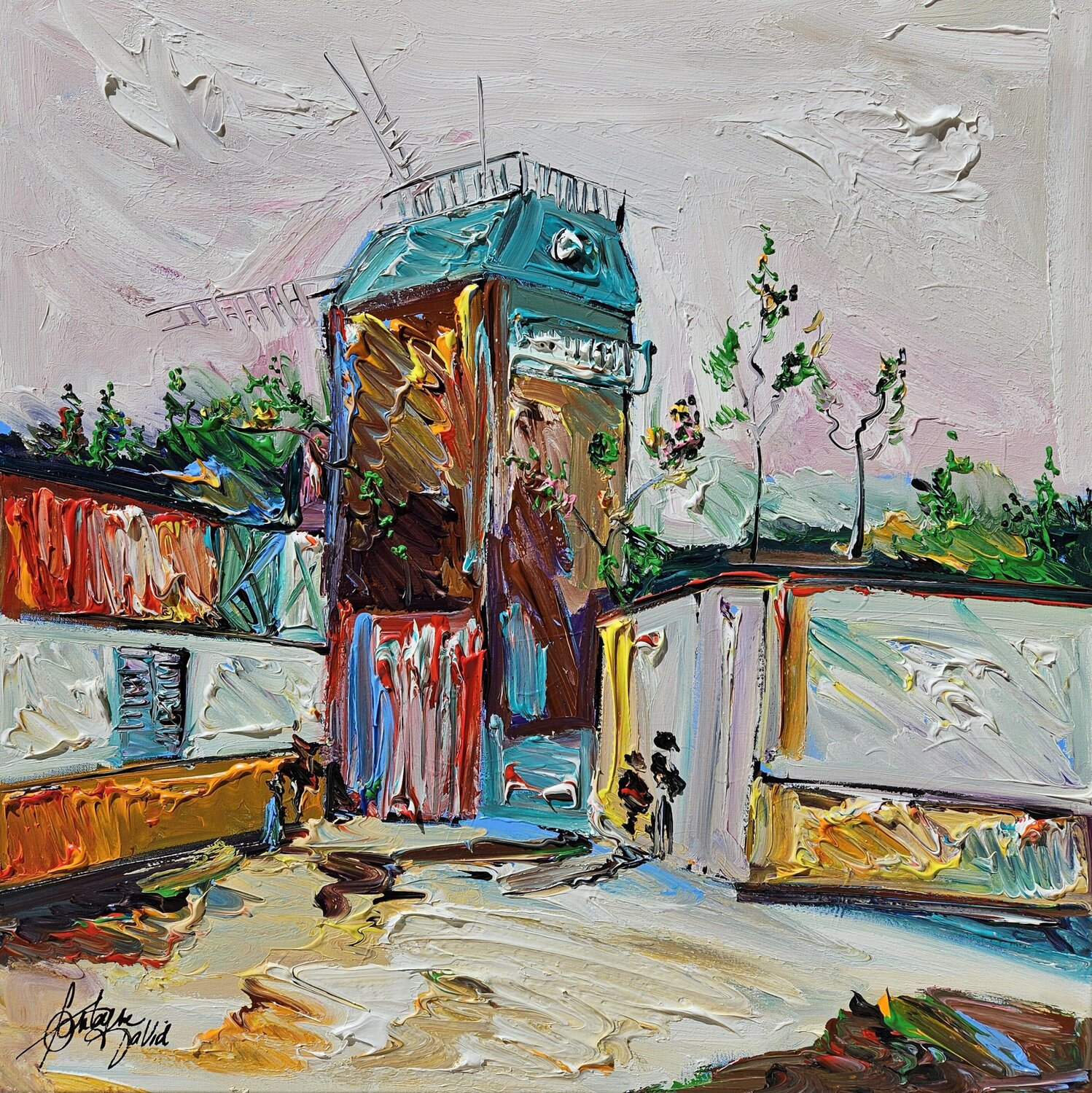 Ton Moulin Parisien David Onen Original painting for sale