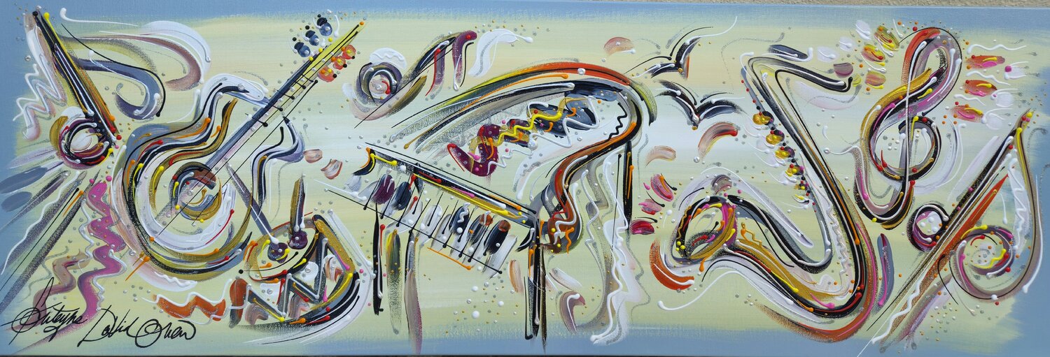 l'Amour dans tes Oreilles David Onen Original painting for sale