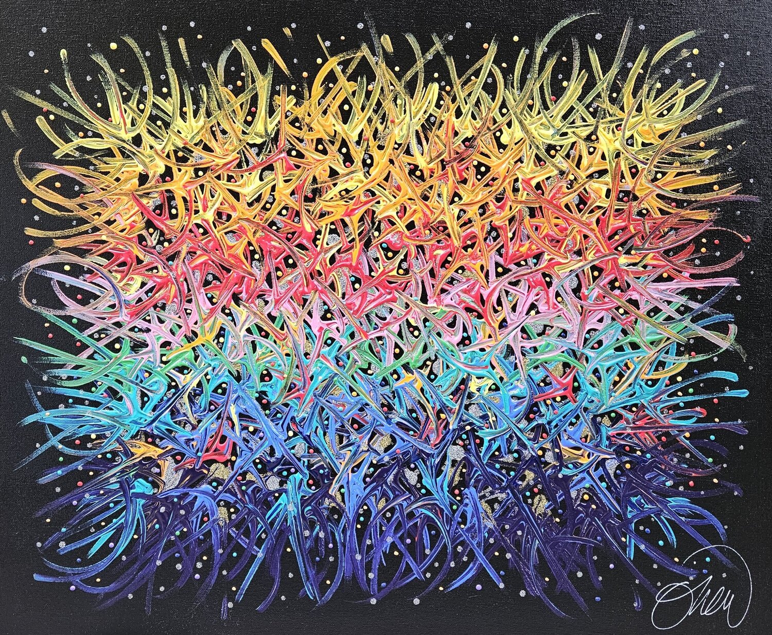 Solstice Coloré David Onen Original painting for sale