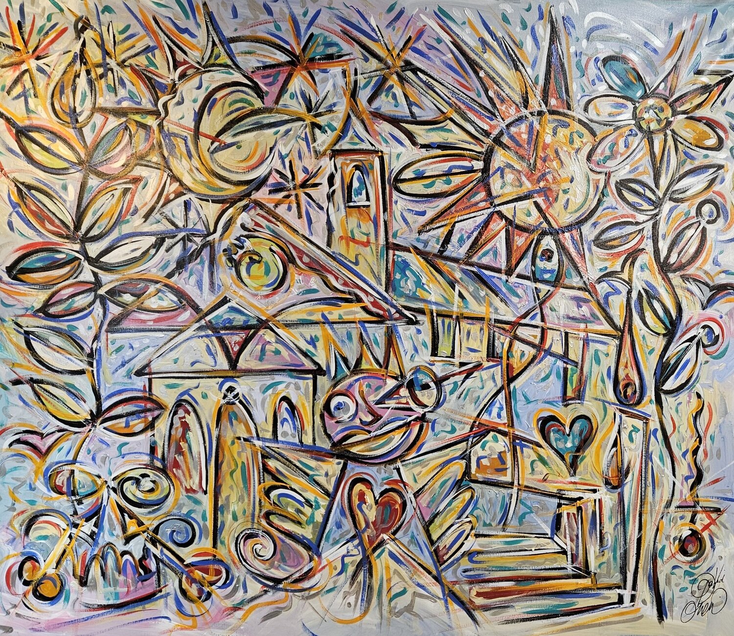 Élévation suprême David Onen Original painting for sale
