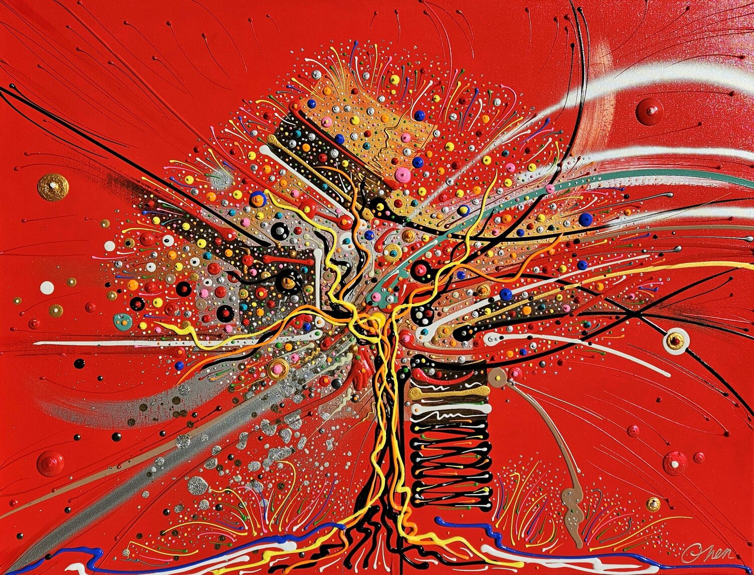 l'Arbre du Céleste David Onen Original painting for sale