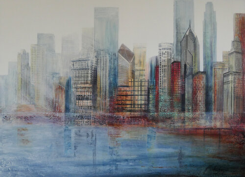 View From The River by Renée De Gagné, Painting for Sale on Select
